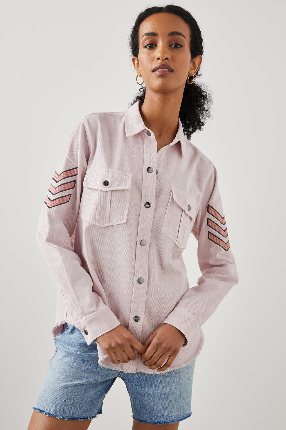 LOREN JACKET ROSE - FRONT ARMS CROSSED