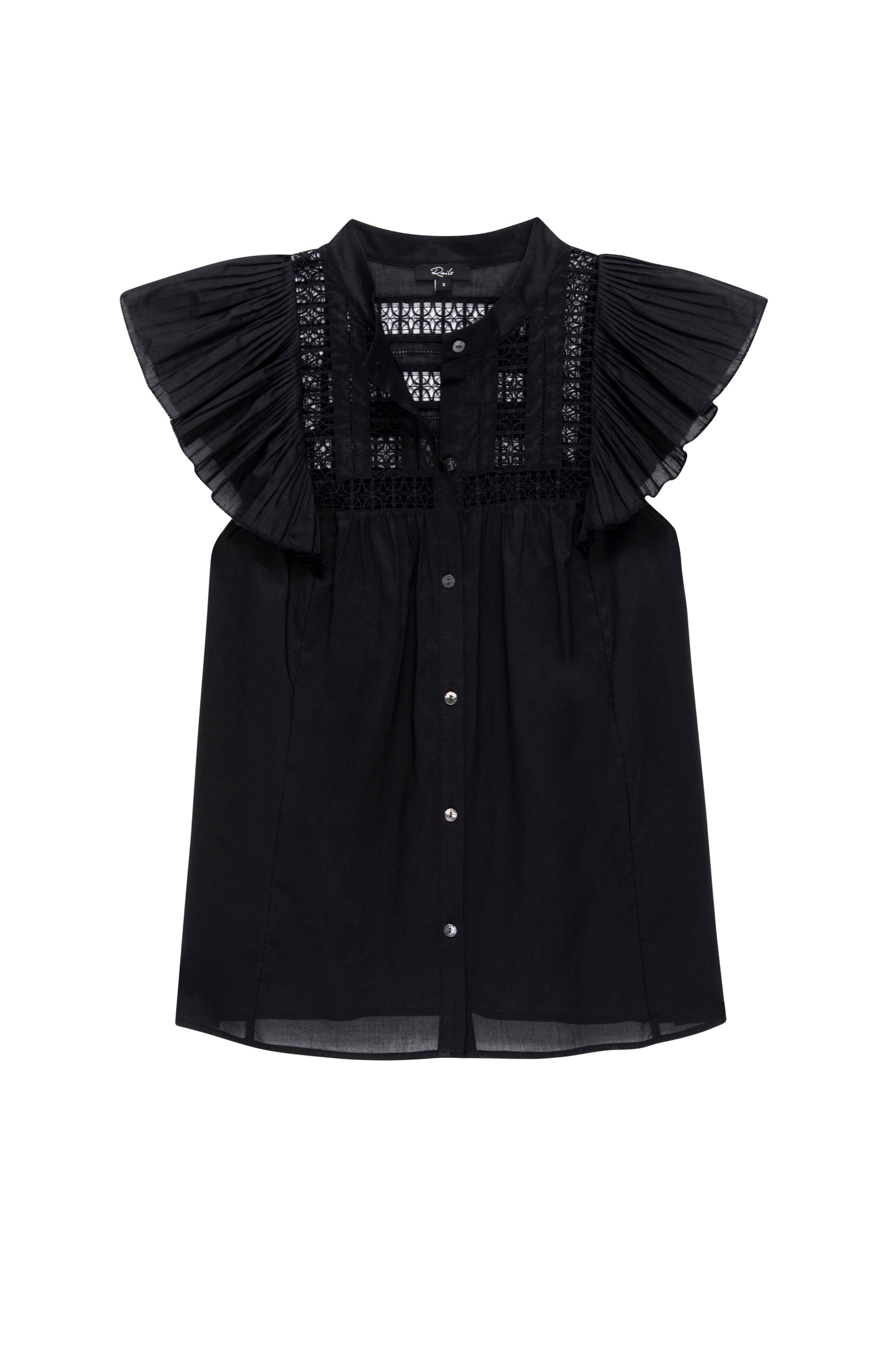 LOUELLA TOP - TRUE BLACK