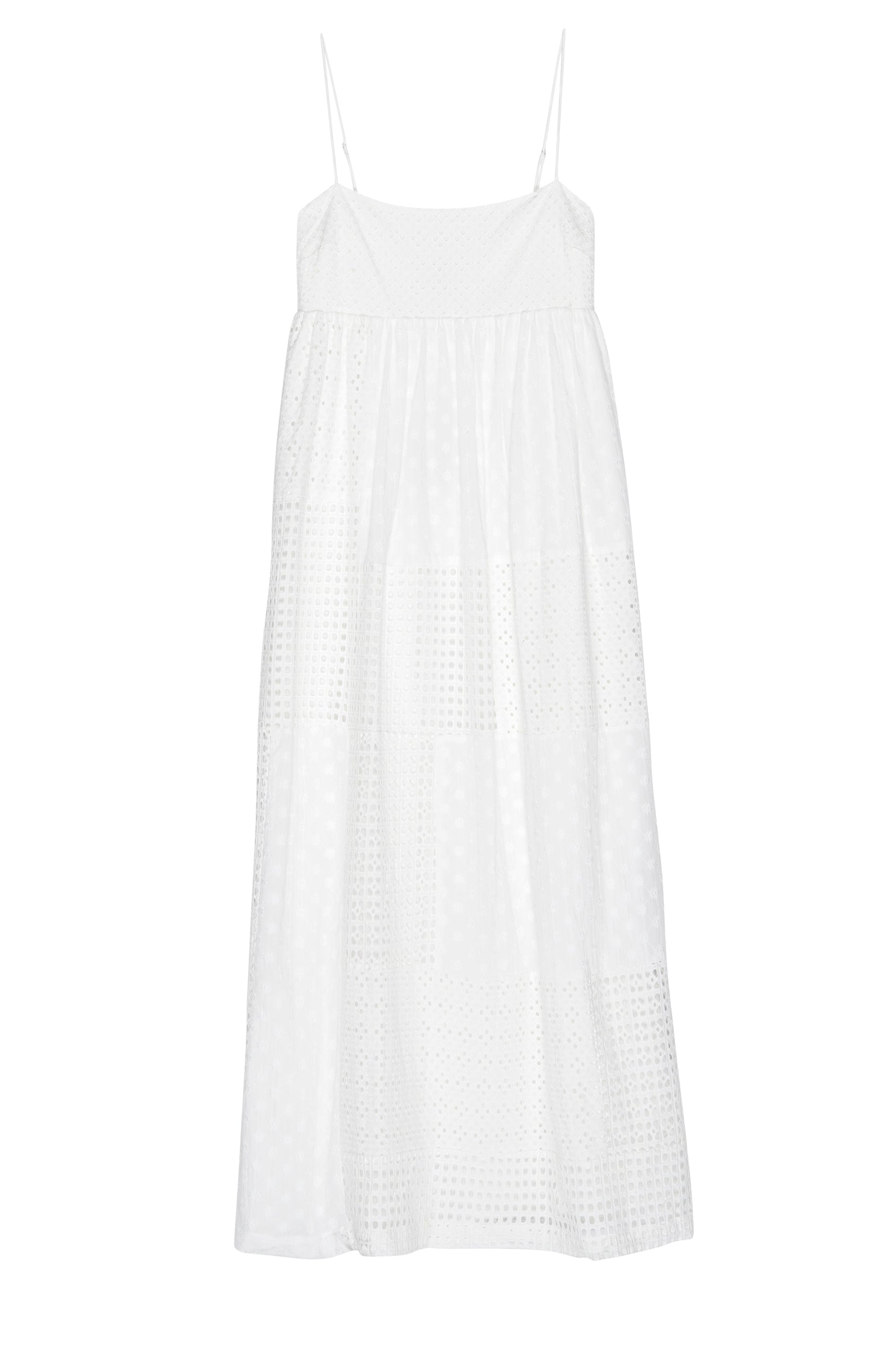LUCILLE DRESS - WHITE EYELET MIX