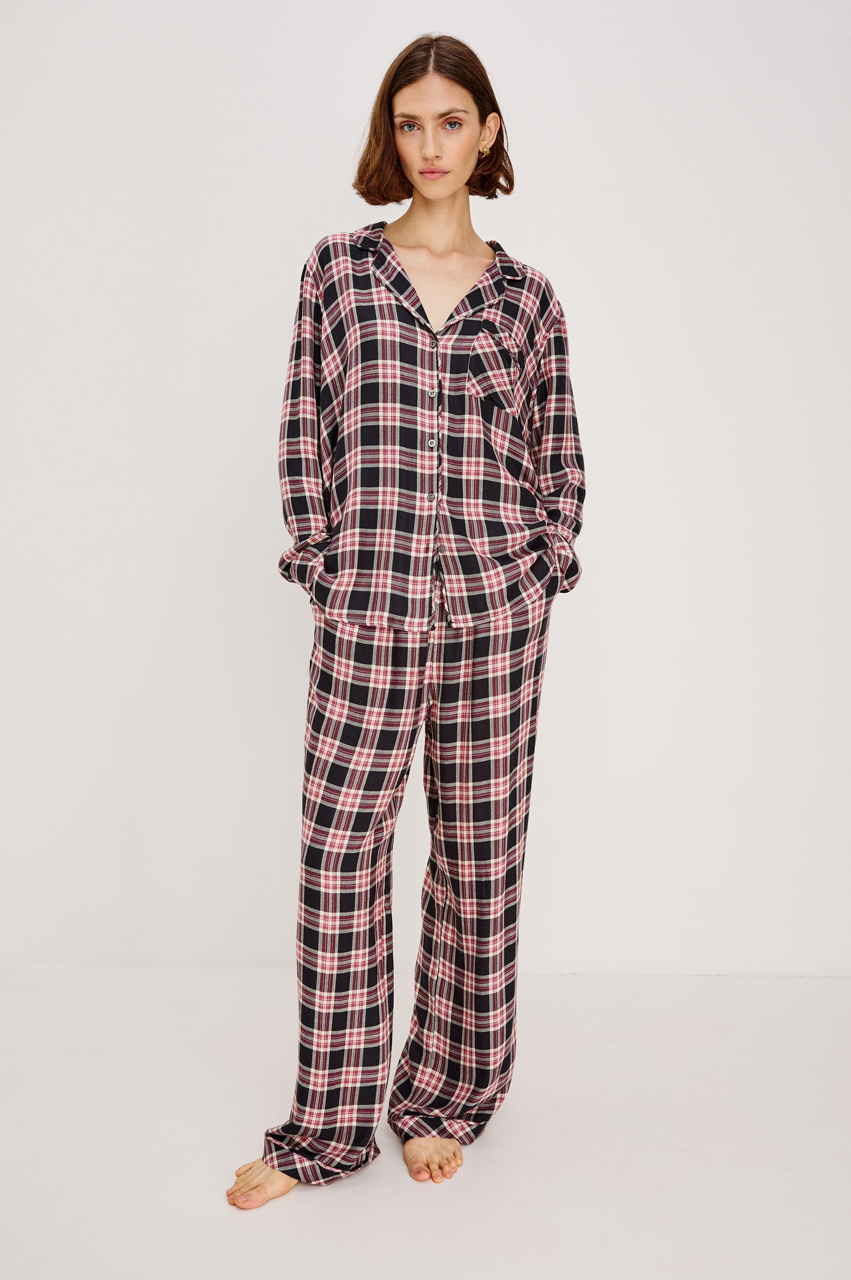 LUNA PAJAMA SET - ONYX PLUM