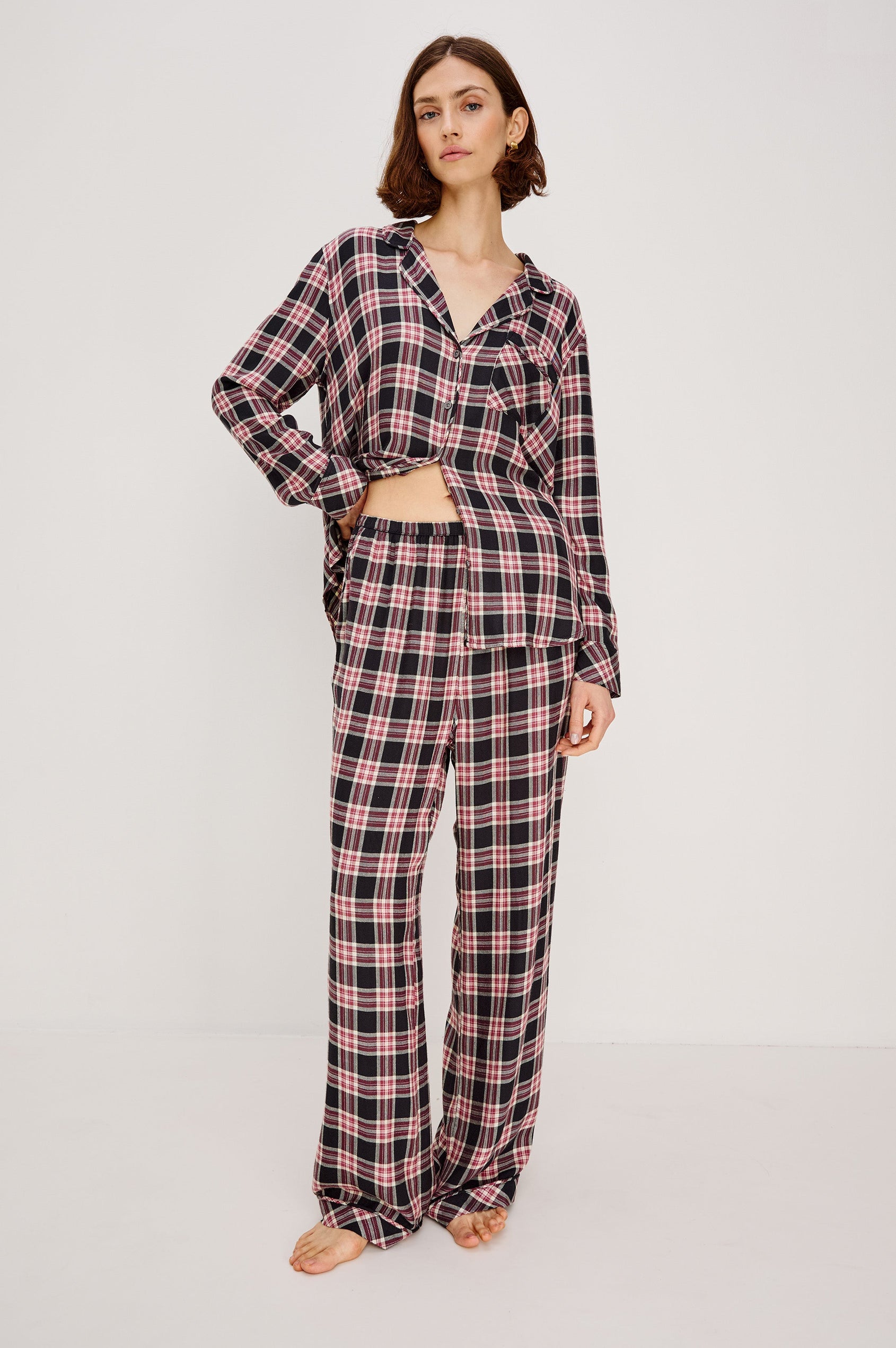 LUNA PAJAMA SET - ONYX PLUM