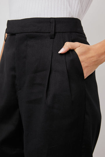 MARNIE BLACK PANT- POCKET DETAIL
