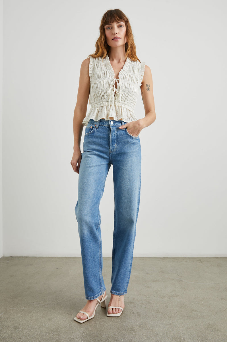 MARTINE TOP - IVORY SEERSUCKER – Rails UK