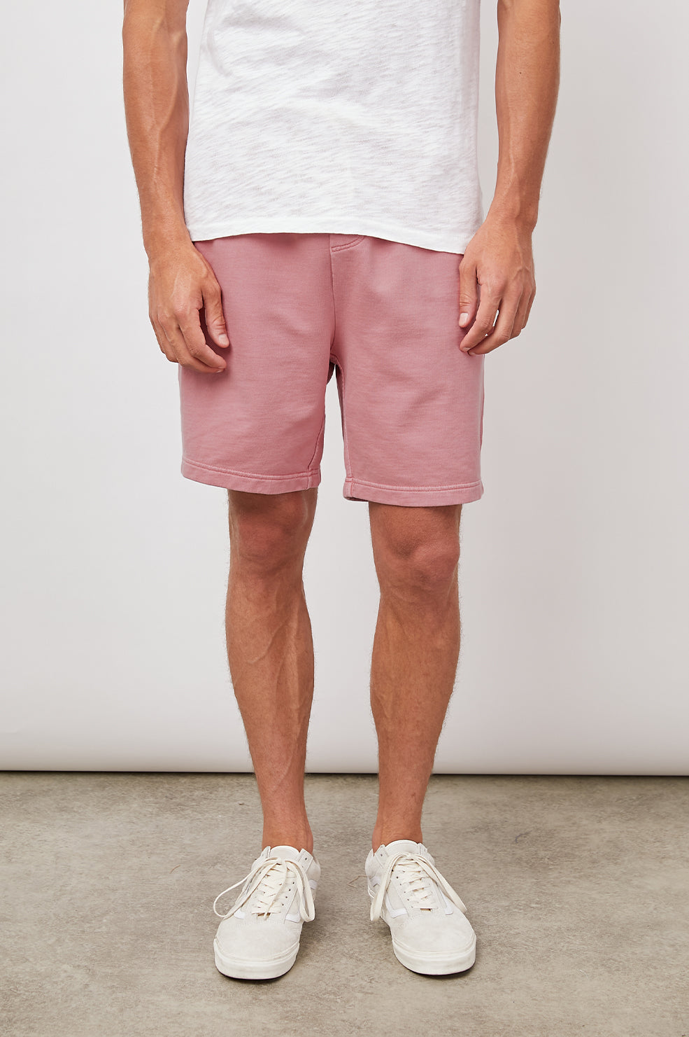 MARTY CORAL DRAWSTRING SHORTS-FRONT