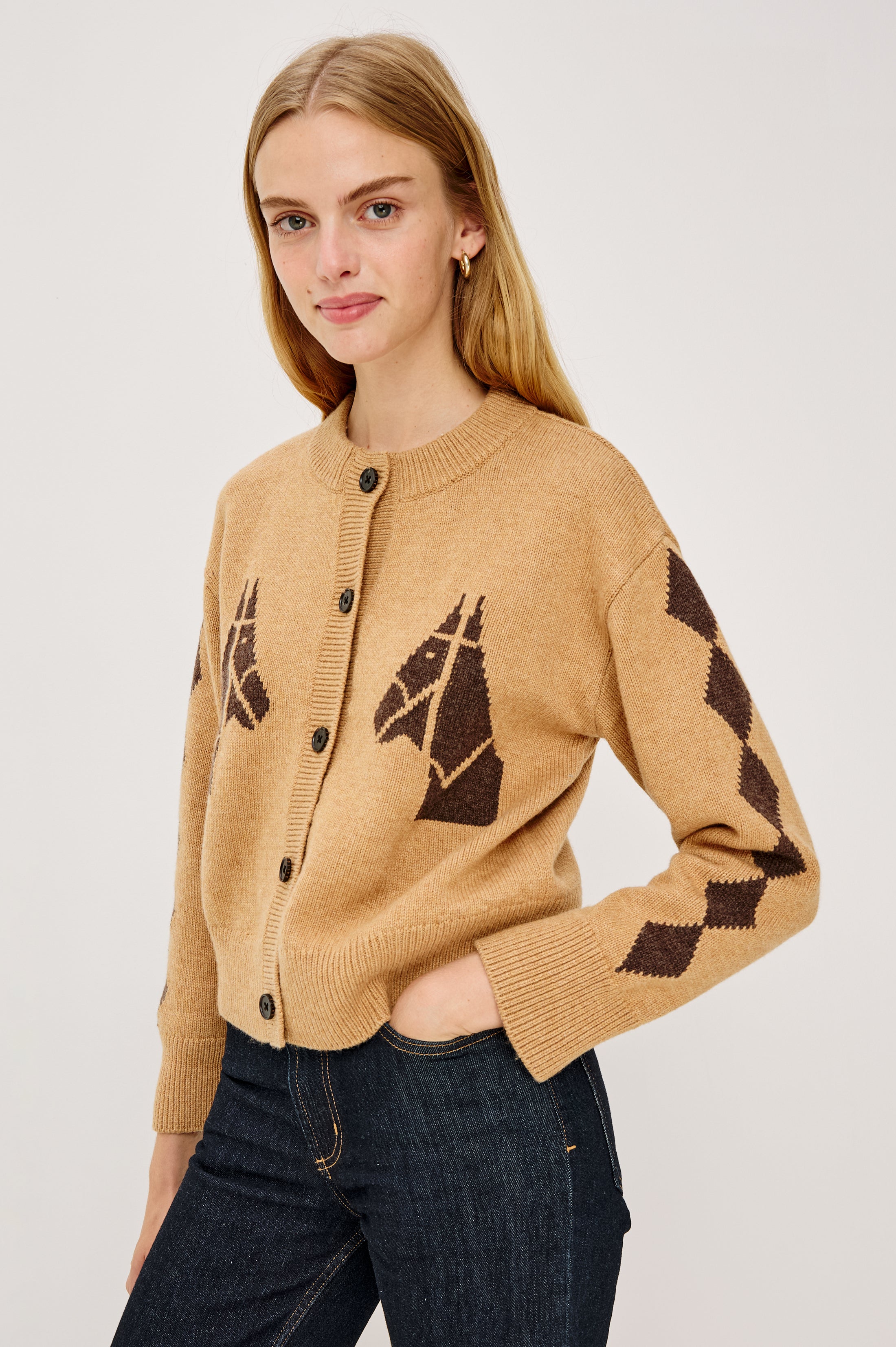 MAVIE CARDIGAN- CAMEL STABLES – Rails UK