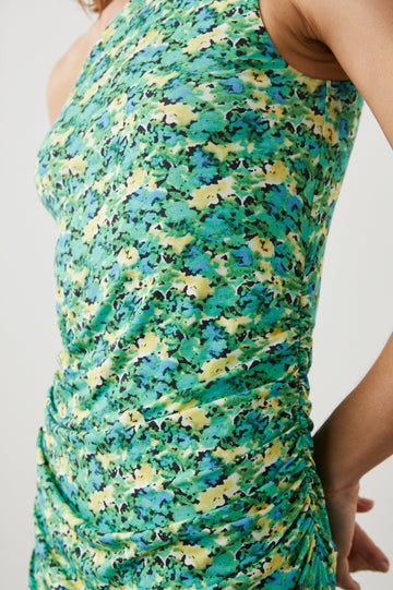 MCKAYLA DRESS WATER COLOR IVY - SIDE DETAIL