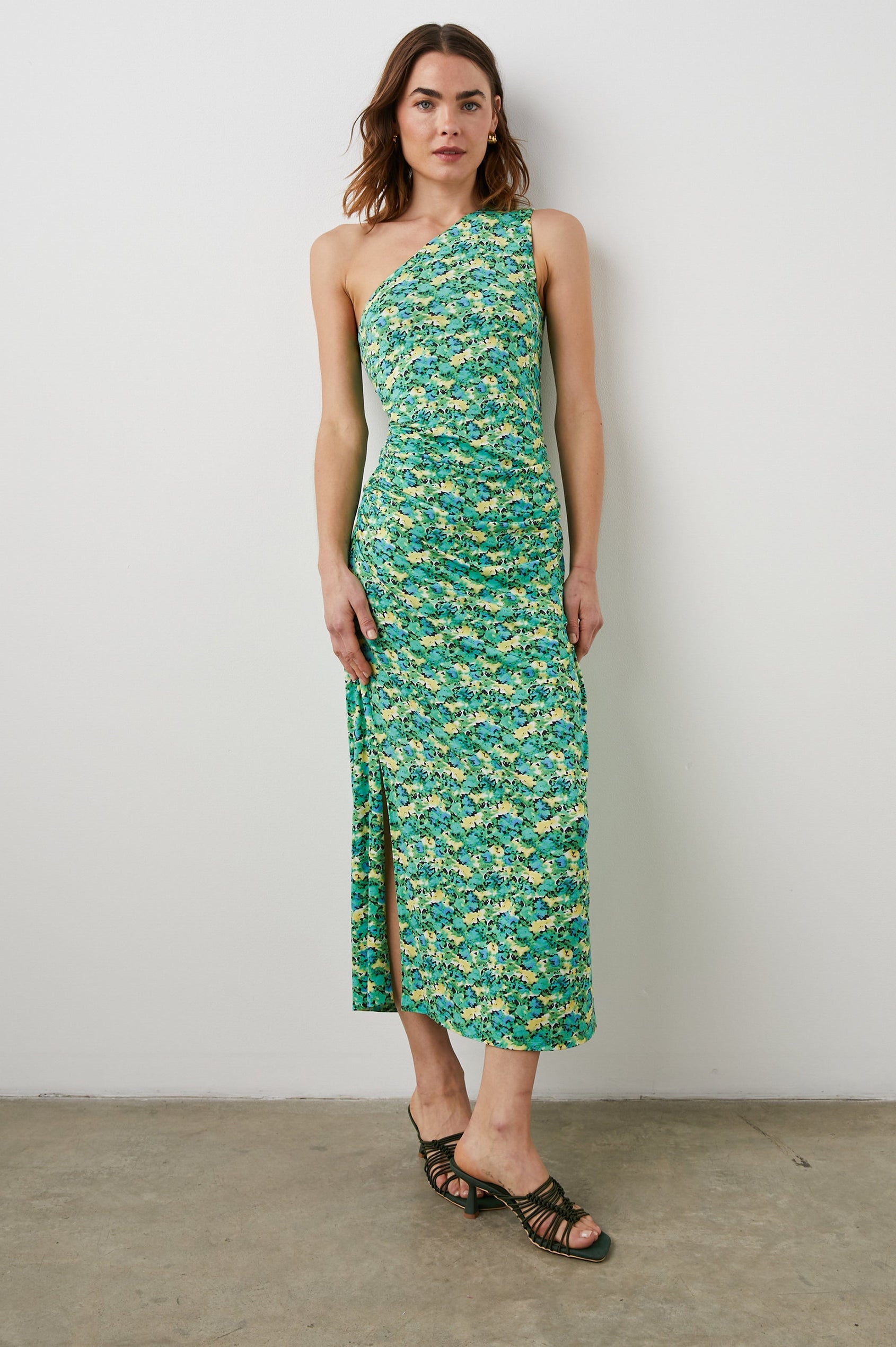  MCKAYLA DRESS WATER COLOR IVY - FULL FRONT BODY