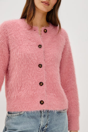 MELO CARDIGAN - HEATHER PINK