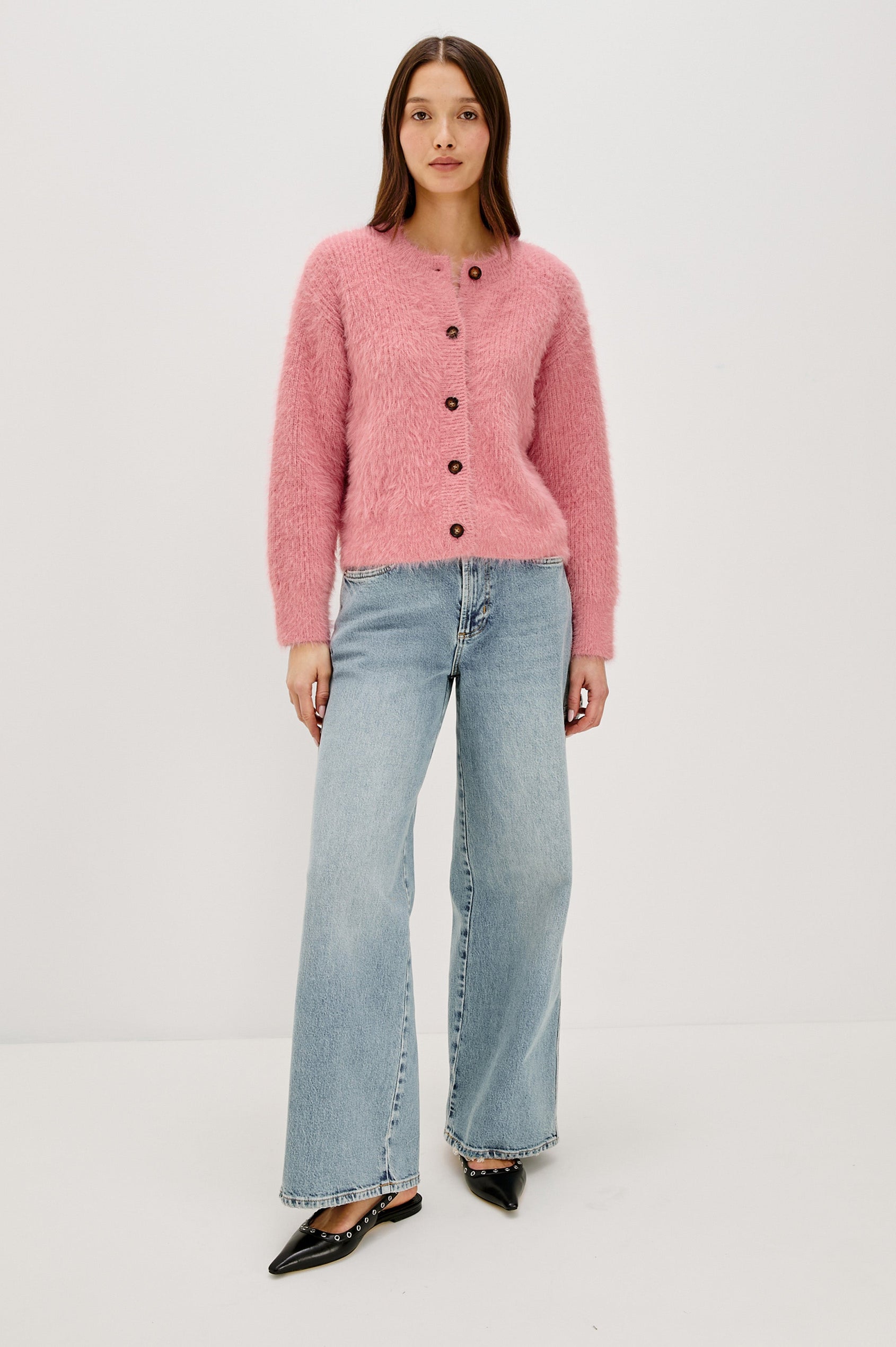 MELO CARDIGAN - HEATHER PINK
