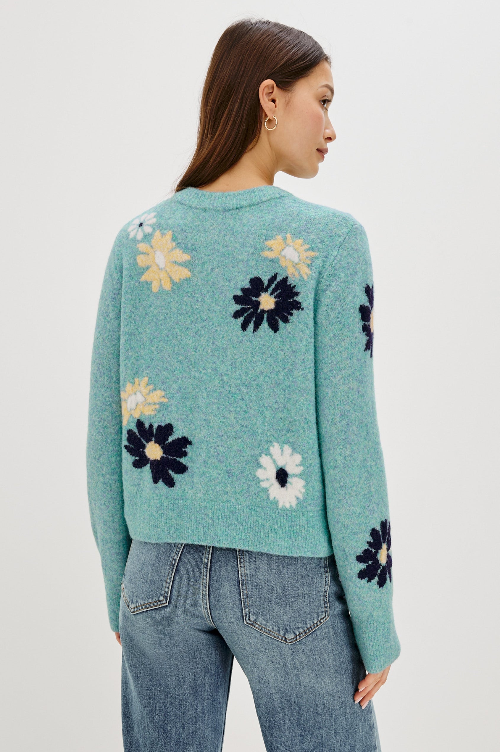 MILLIE CARDIGAN - HEATHER TEAL