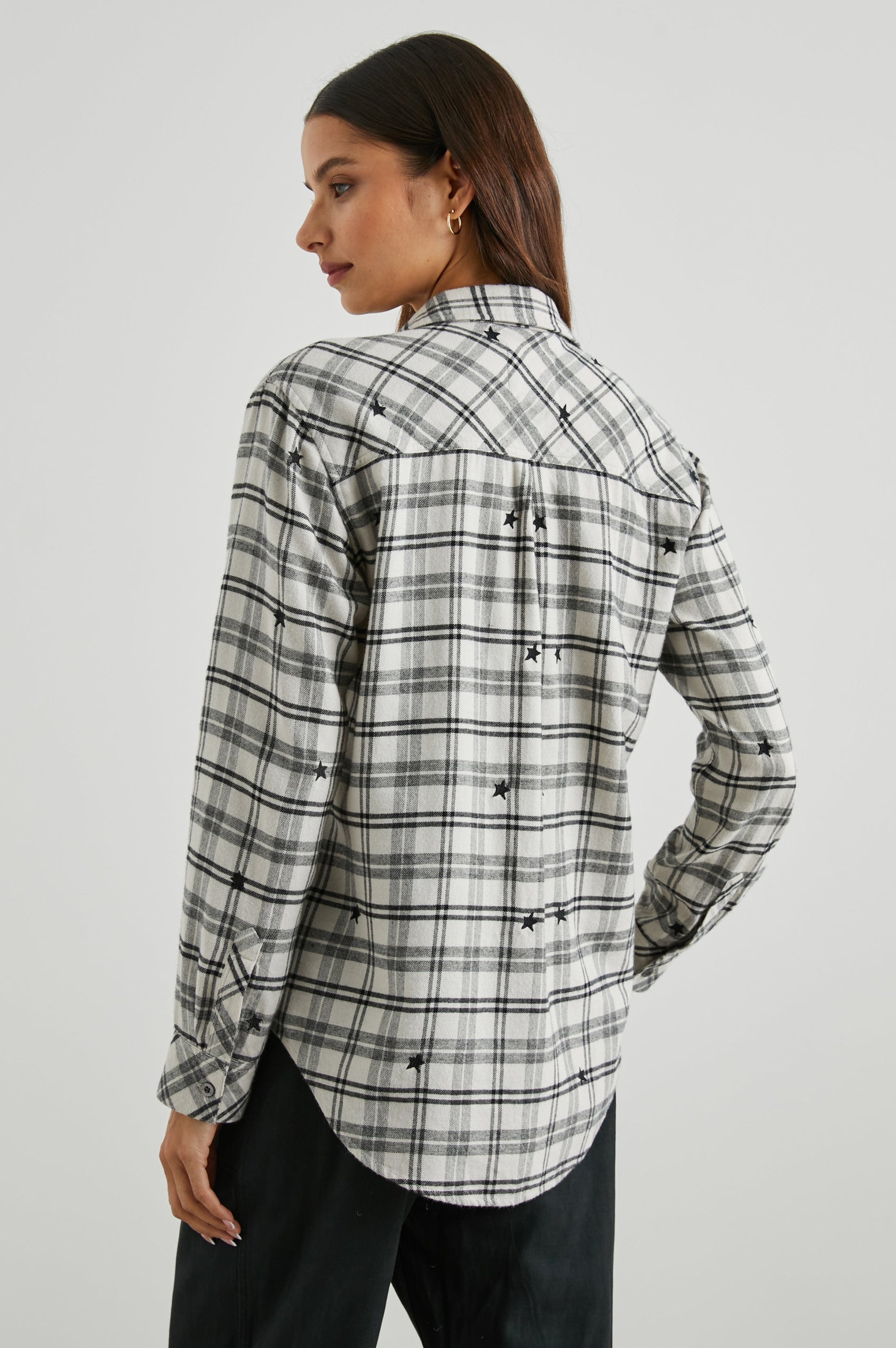 MILO SHIRT IVORY CHECK STARS - BACK