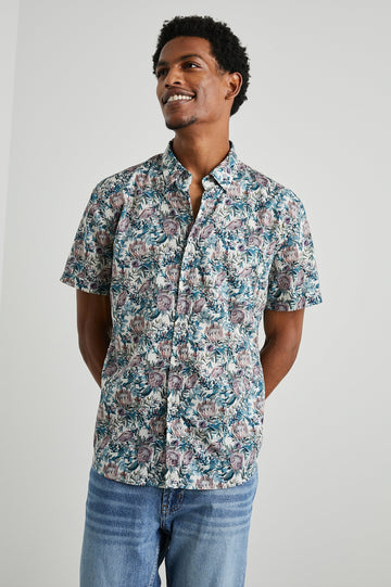 MONACO WATERCOLOR FLORAL MULTI SHIRT - FRONT