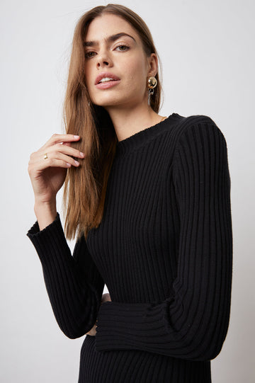 NELLIE BLACK DRESS-DETAIL