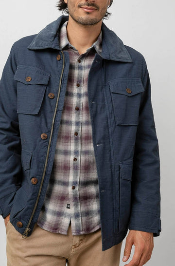 Niro Navy Jacket - front unzipped