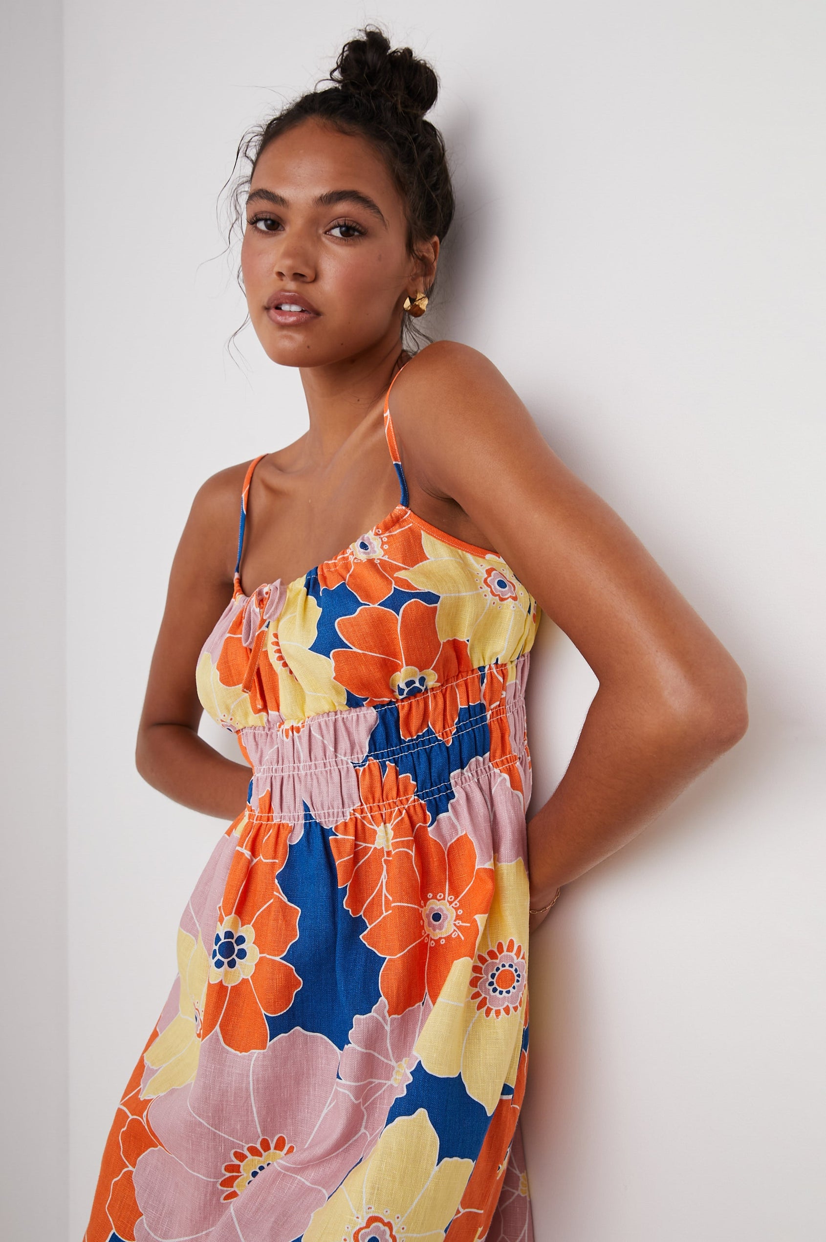 OCTAVIA DRESS  FLOWER POWER - TOP DETAILS