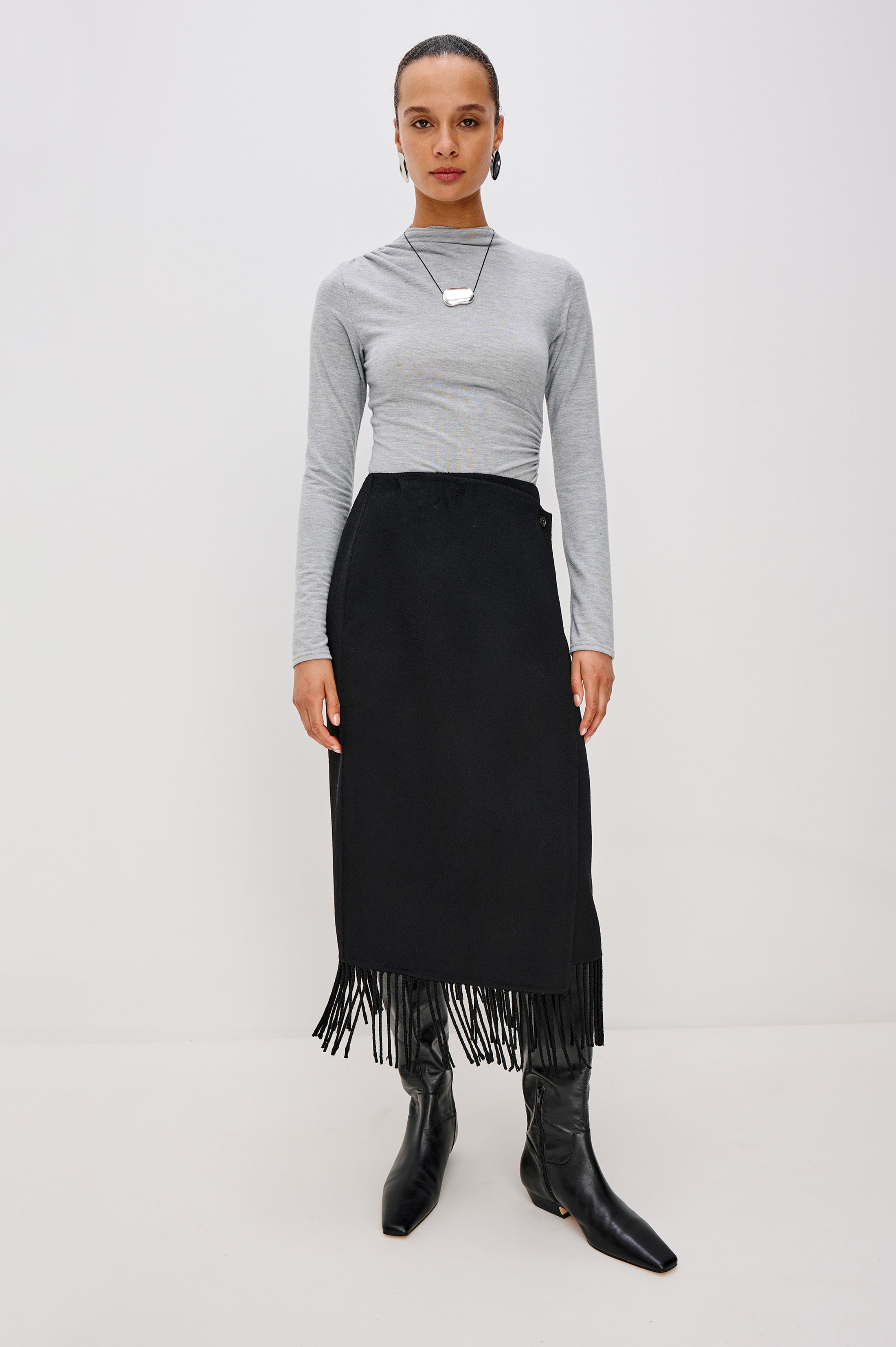 ODETTE SKIRT - BLACK – Rails UK