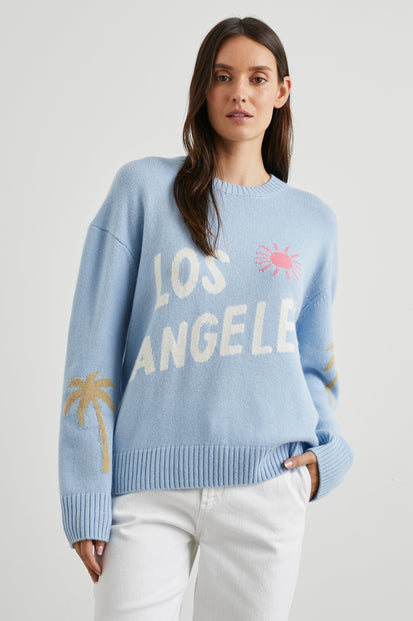 OLIVIA SWEATER - LOS ANGELES BLUE - FRONT BODY