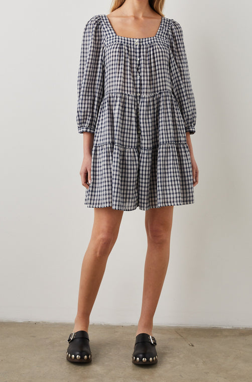 PIPPA SAILOR CHECK DRESS - FRONT