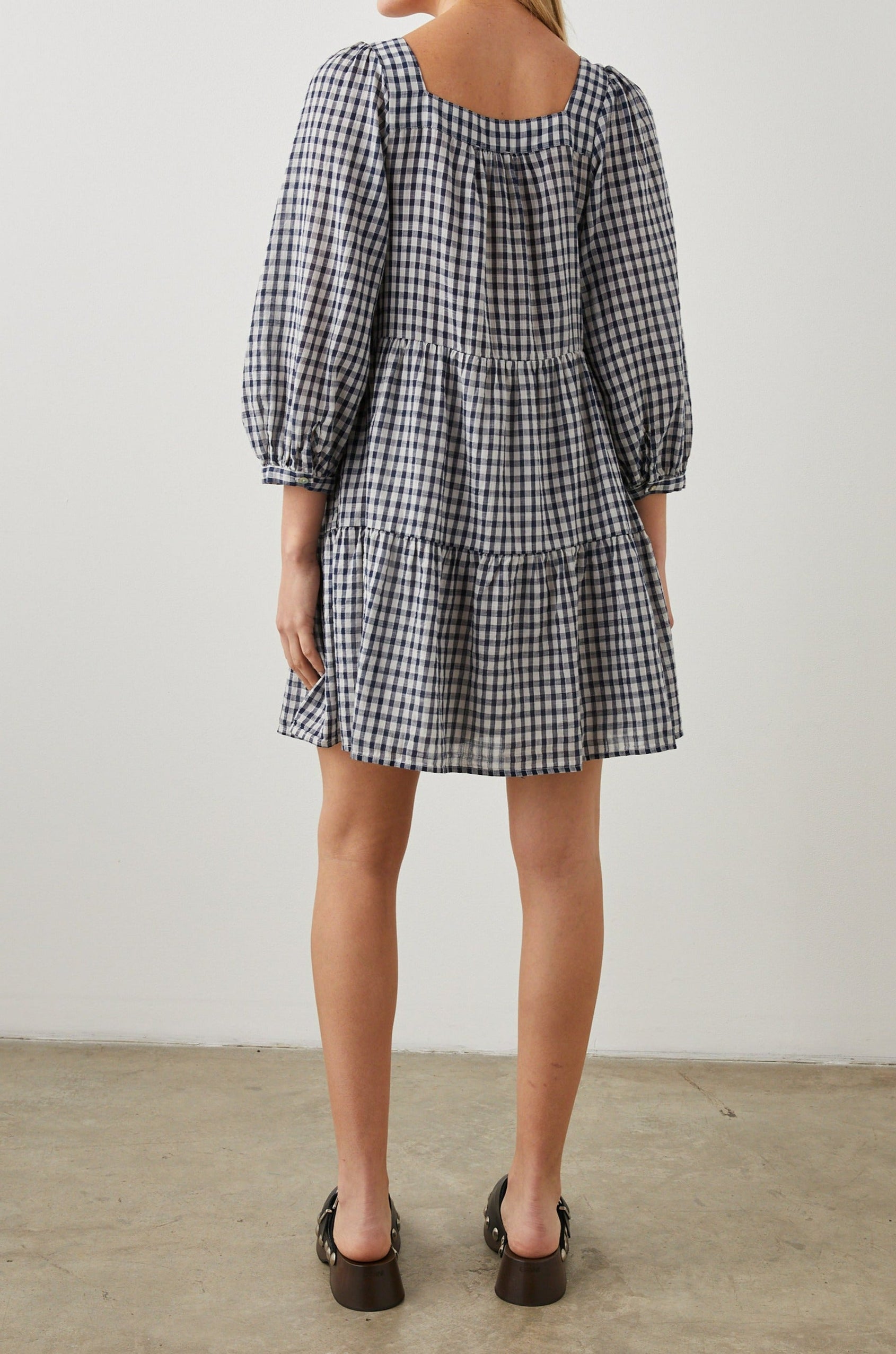 PIPPA SAILOR CHECK DRESS - BACK