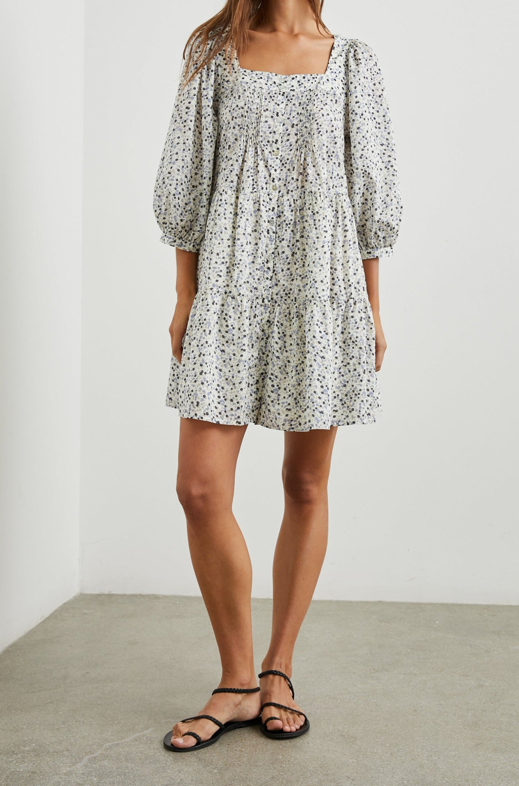 PIPPA WATER COLOR BUDS DRESS- FRONT