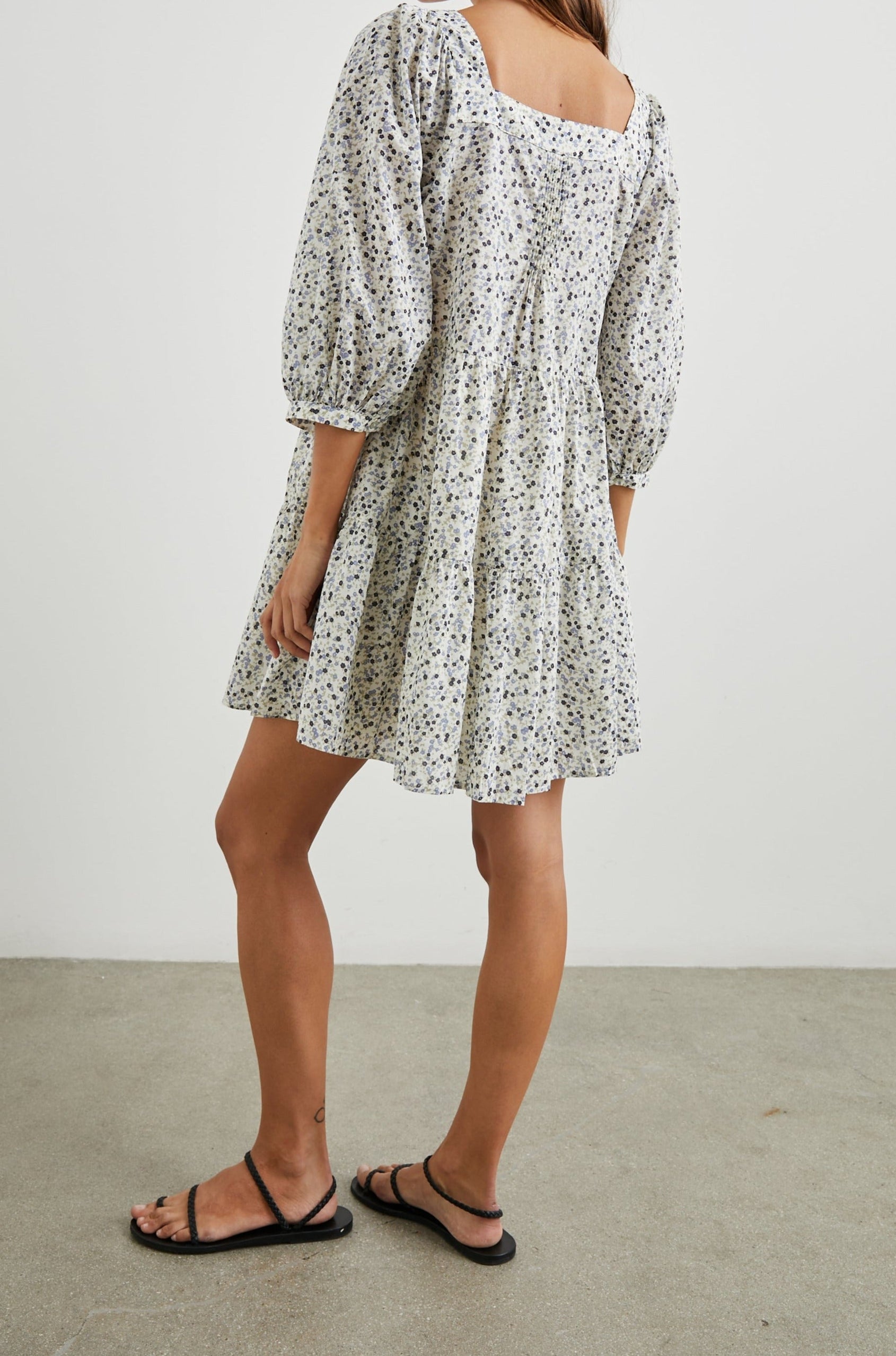 PIPPA WATER COLOR BUDS DRESS-SIDE ANGLE