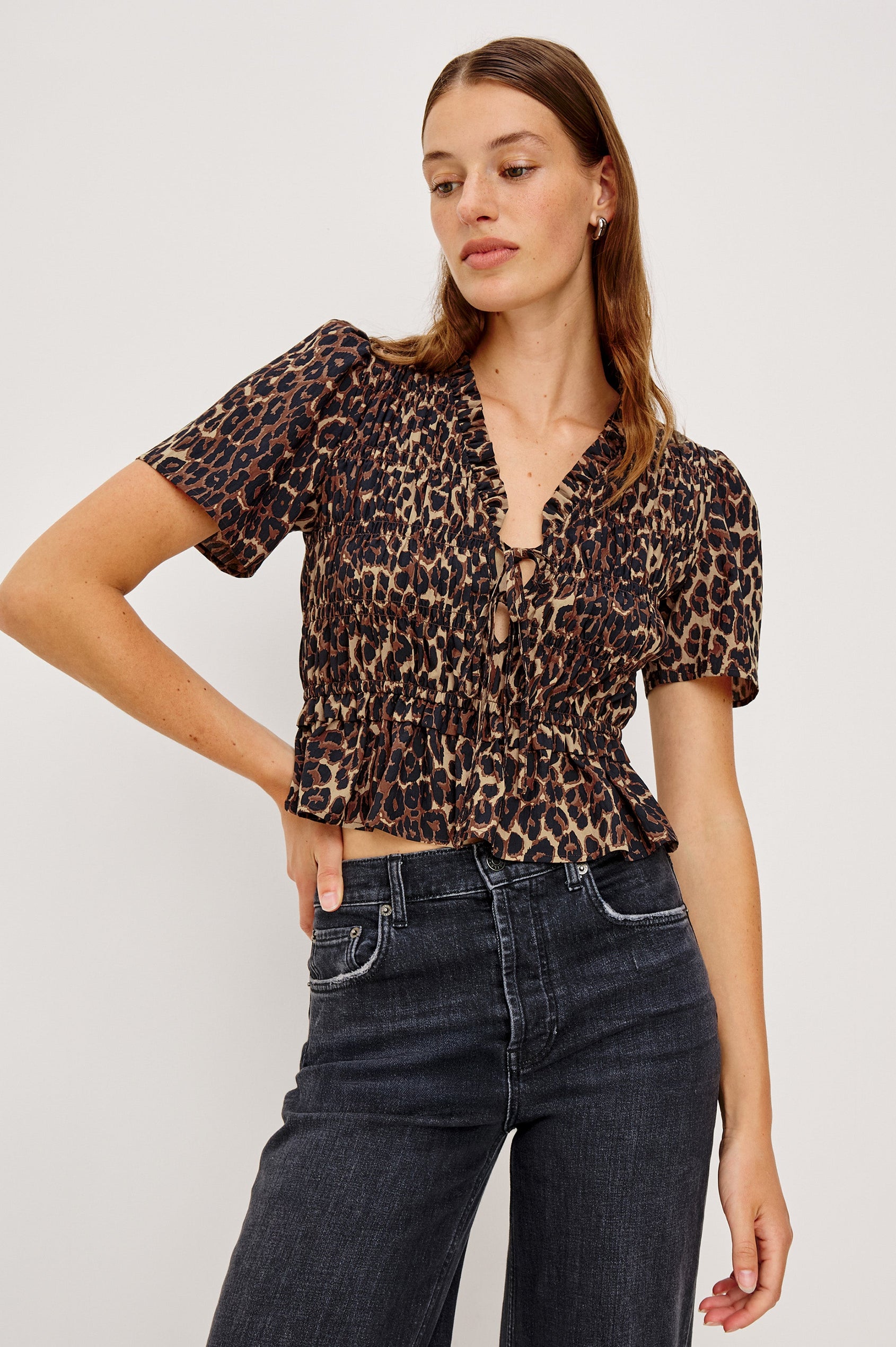 PORTIA TOP - BROWN NALA