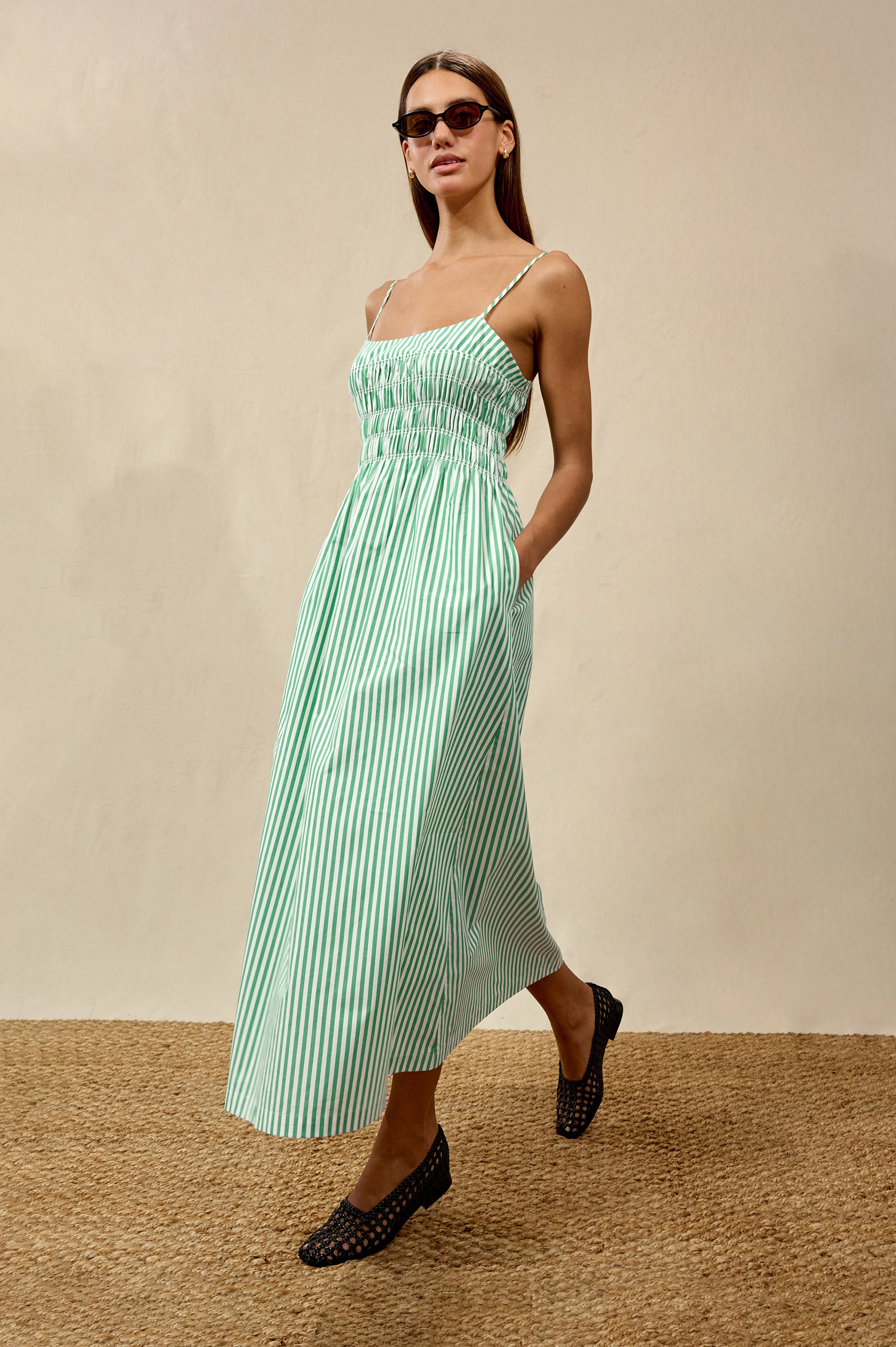 PRIMROSE DRESS - PALMA STRIPE – Rails UK