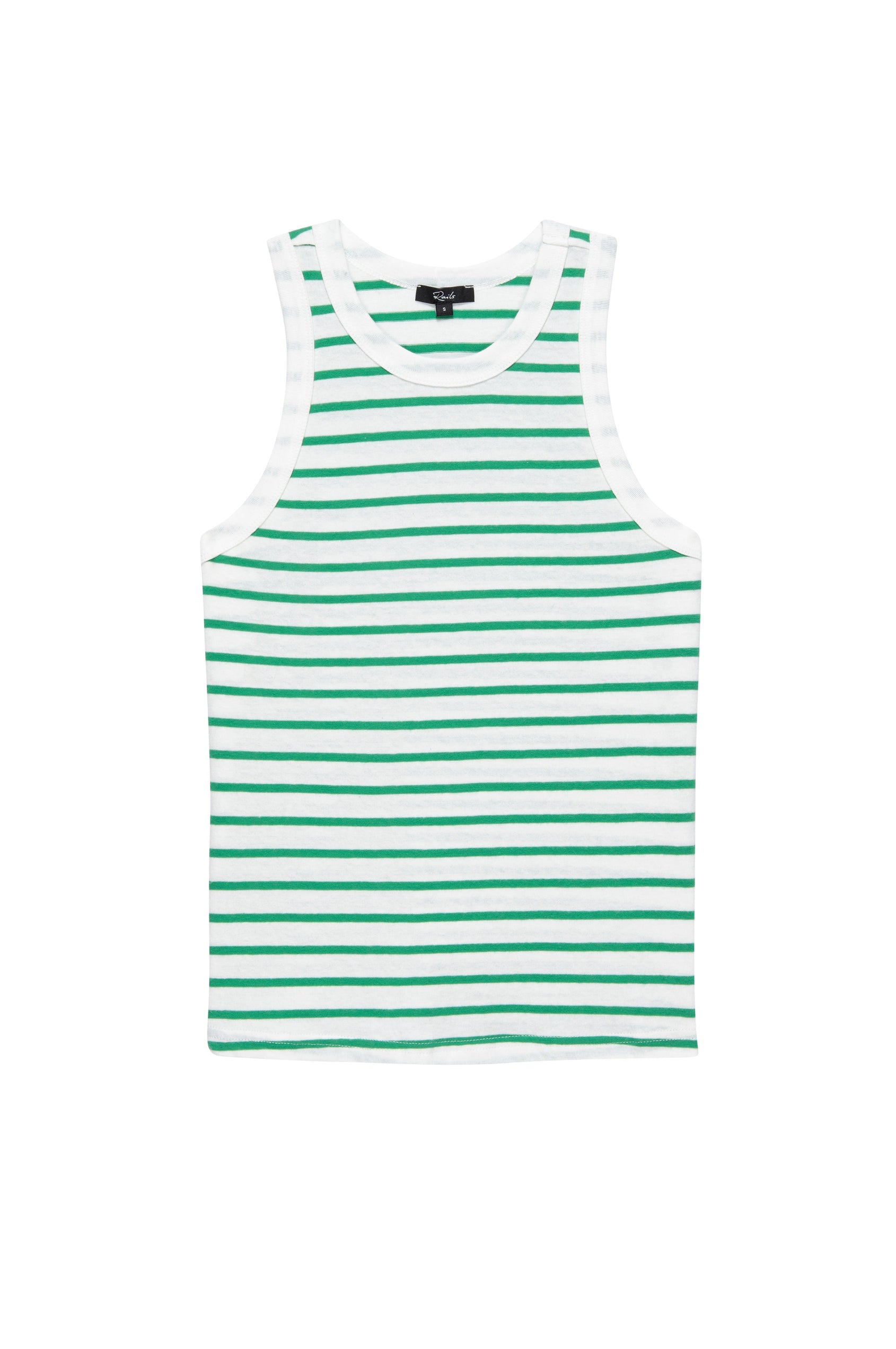 THE RACER TANK - SAILOR STRIPE GREEN