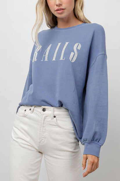 RAILS-SIGNATURE-SWEATSHIRT-WASHED-INDIGO-FRONT ANGLE