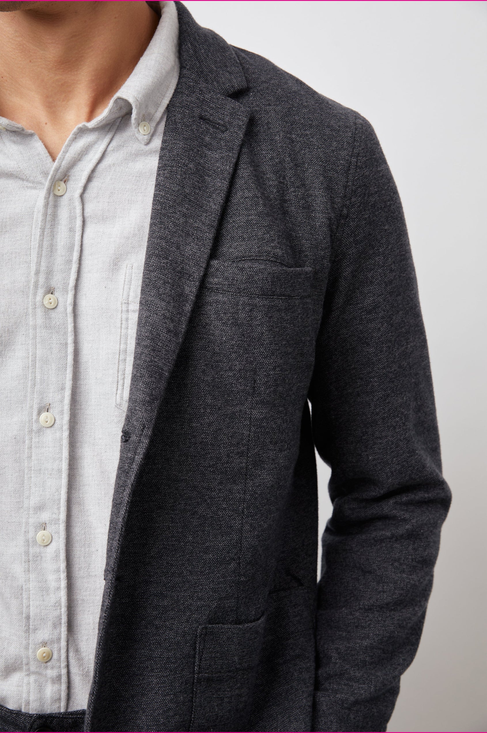 REYNARD JACKET - CAST IRON FRONT DETAILS