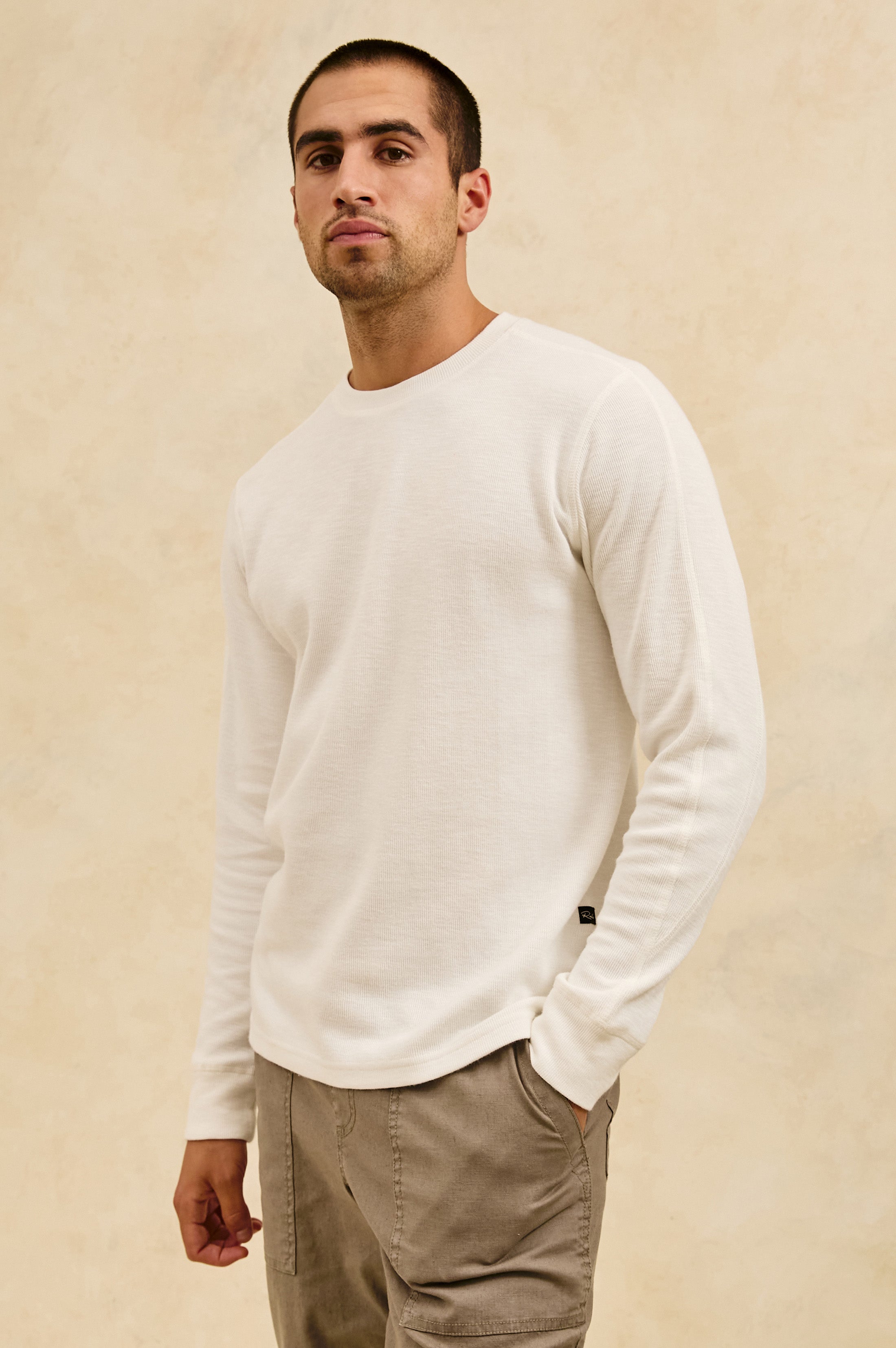 RHEESE LONG SLEEVE TEE - WHITECAP – Rails UK