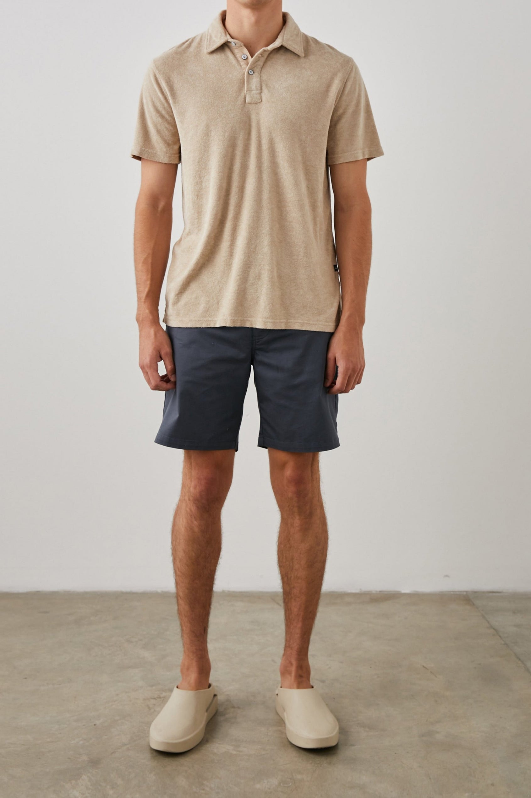 RHEN POLO SHIRT CHICKPEA - FULL FRONT BODY