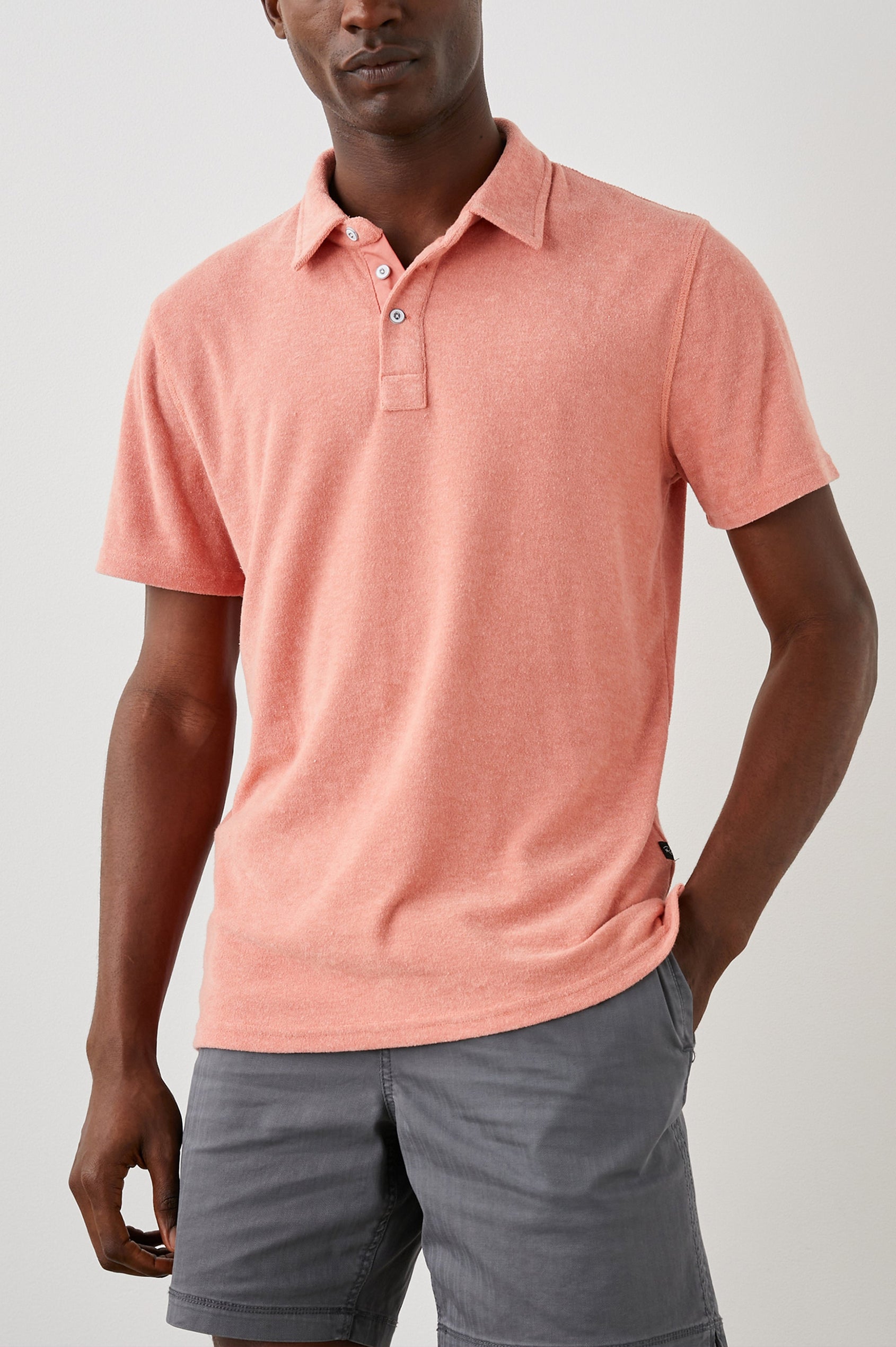 RHEN POLO SHIRT - DRAGON FRUIT - FRONT