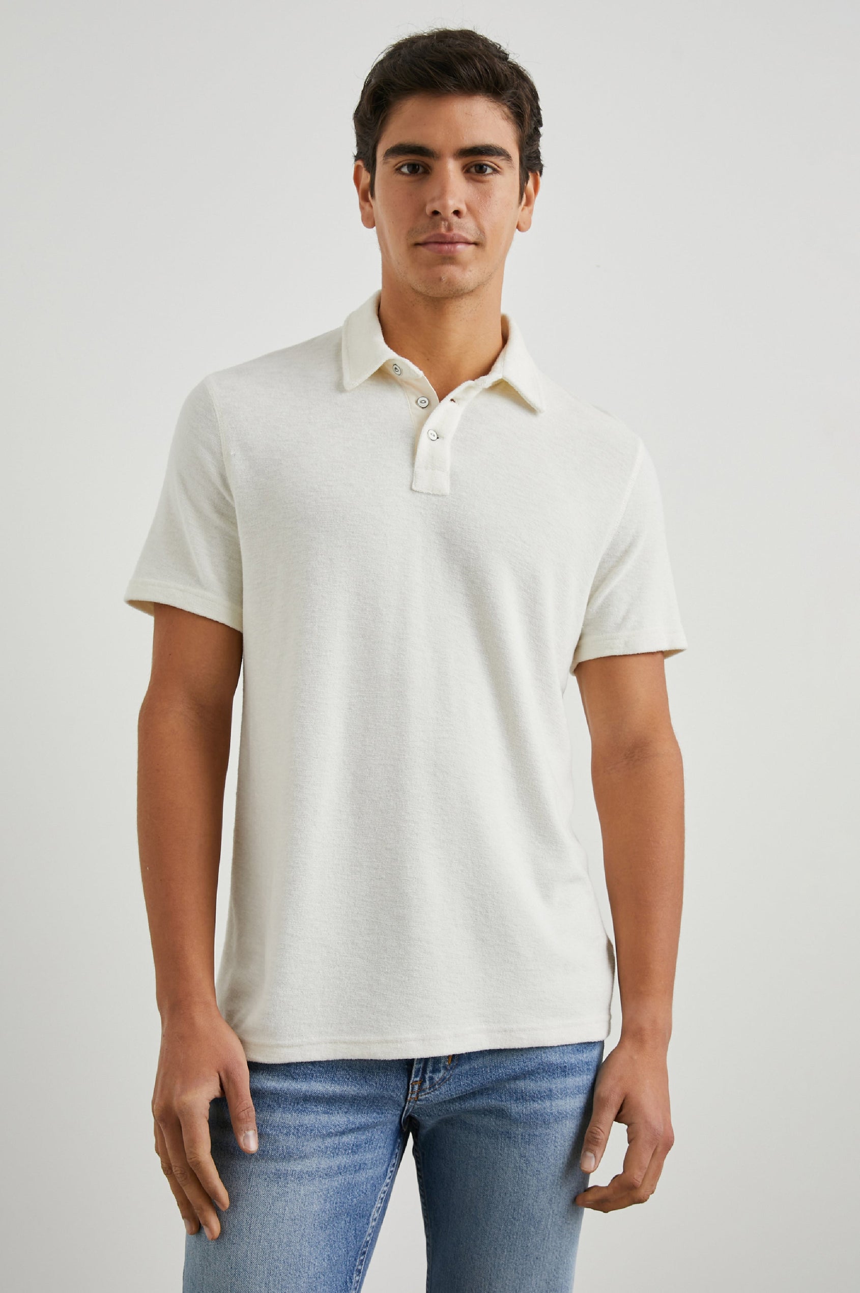 RHEN POLO SHIRT - TERRY PEARL