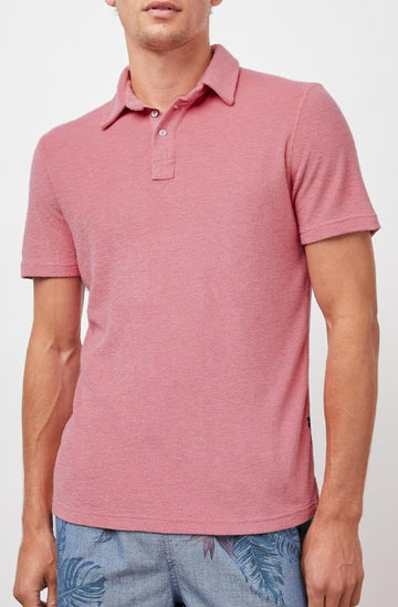 RHEN NECTARINE SHORT SLEEVE POLO- FRONT