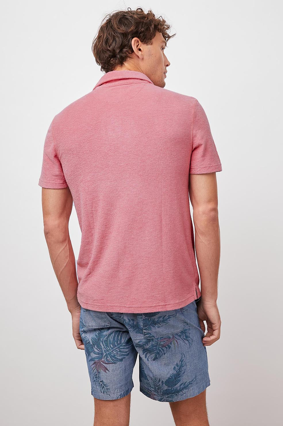 RHEN NECTARINE SHORT SLEEVE POLO-BACK