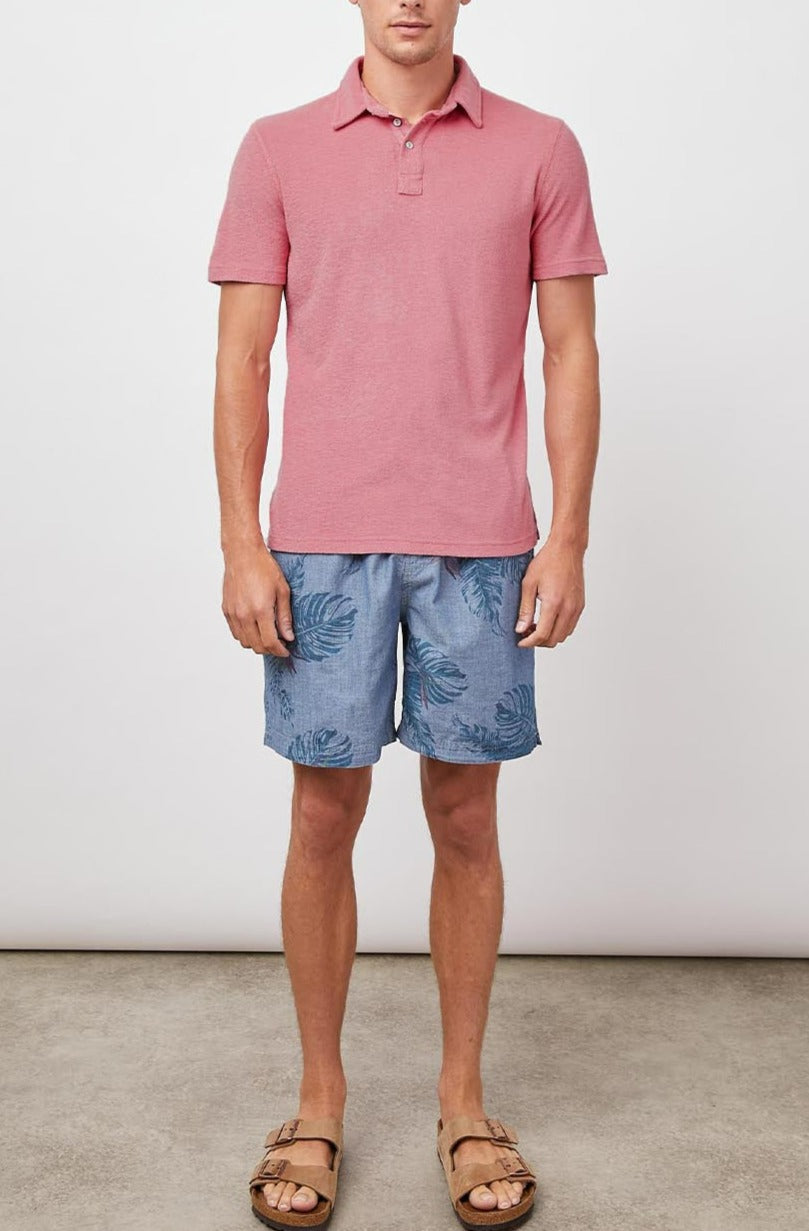 RHEN NECTARINE SHORT SLEEVE POLO-FULL FRONT BODY