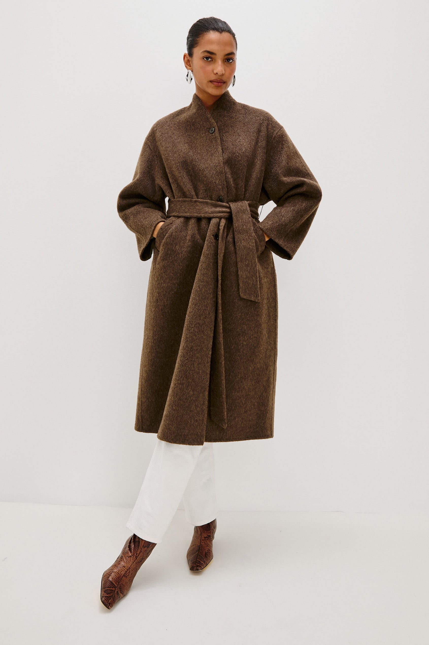 ROLAND COAT - HEATHER UMBER