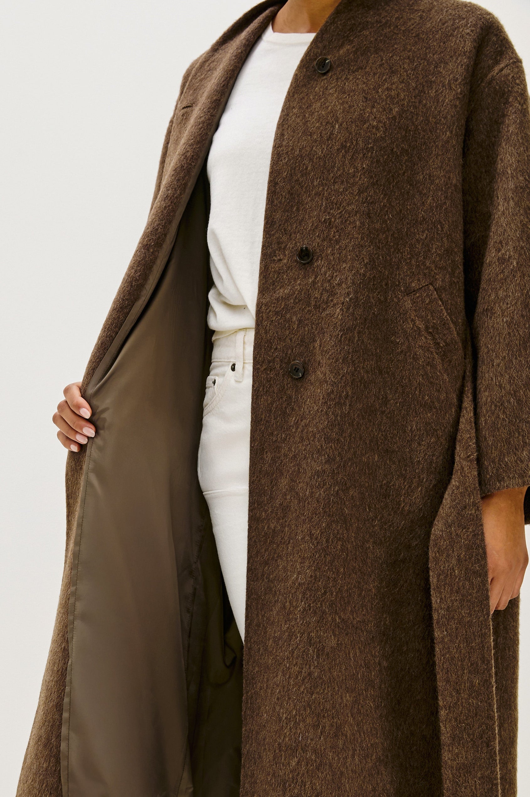 ROLAND COAT - HEATHER UMBER