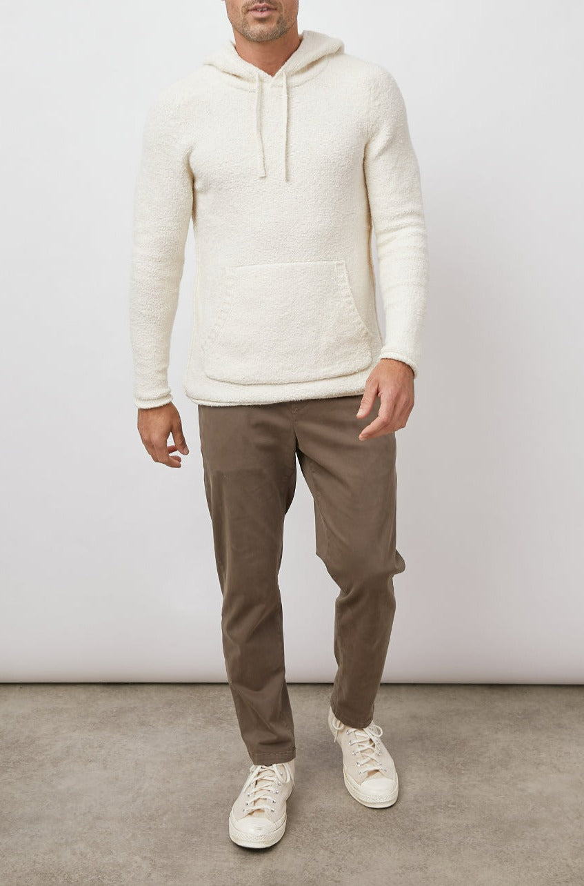 Rollins Ivory Ls Pullover Hood - front full-body