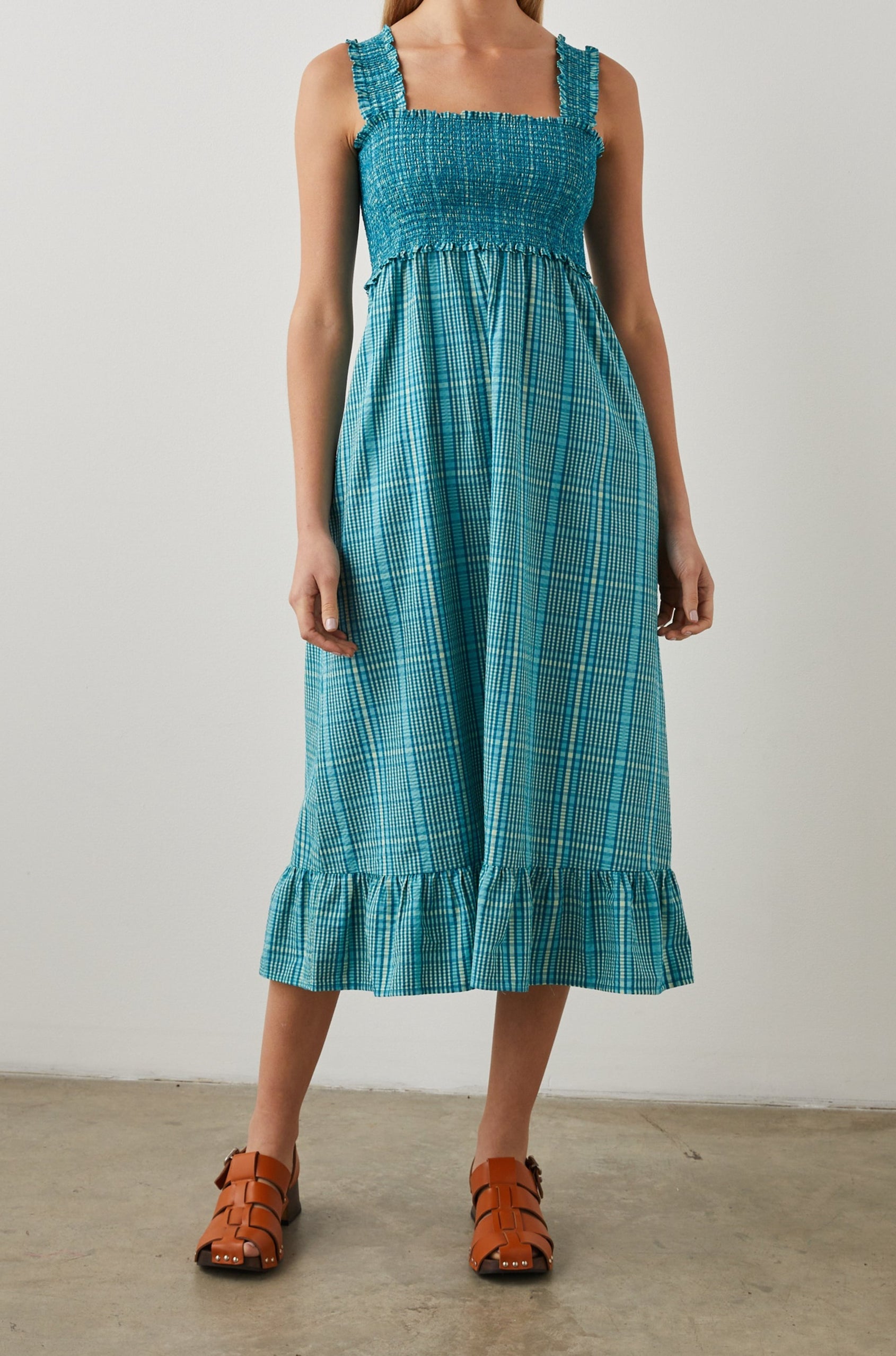 RUMI DRESS AUGUSTA MINI CHECK - FRONT FULL BODY