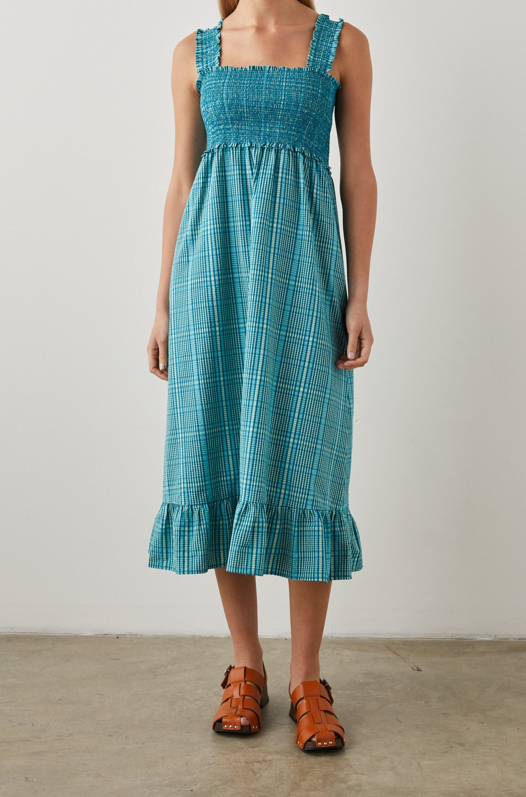 RUMI DRESS AUGUSTA MINI CHECK - FRONT