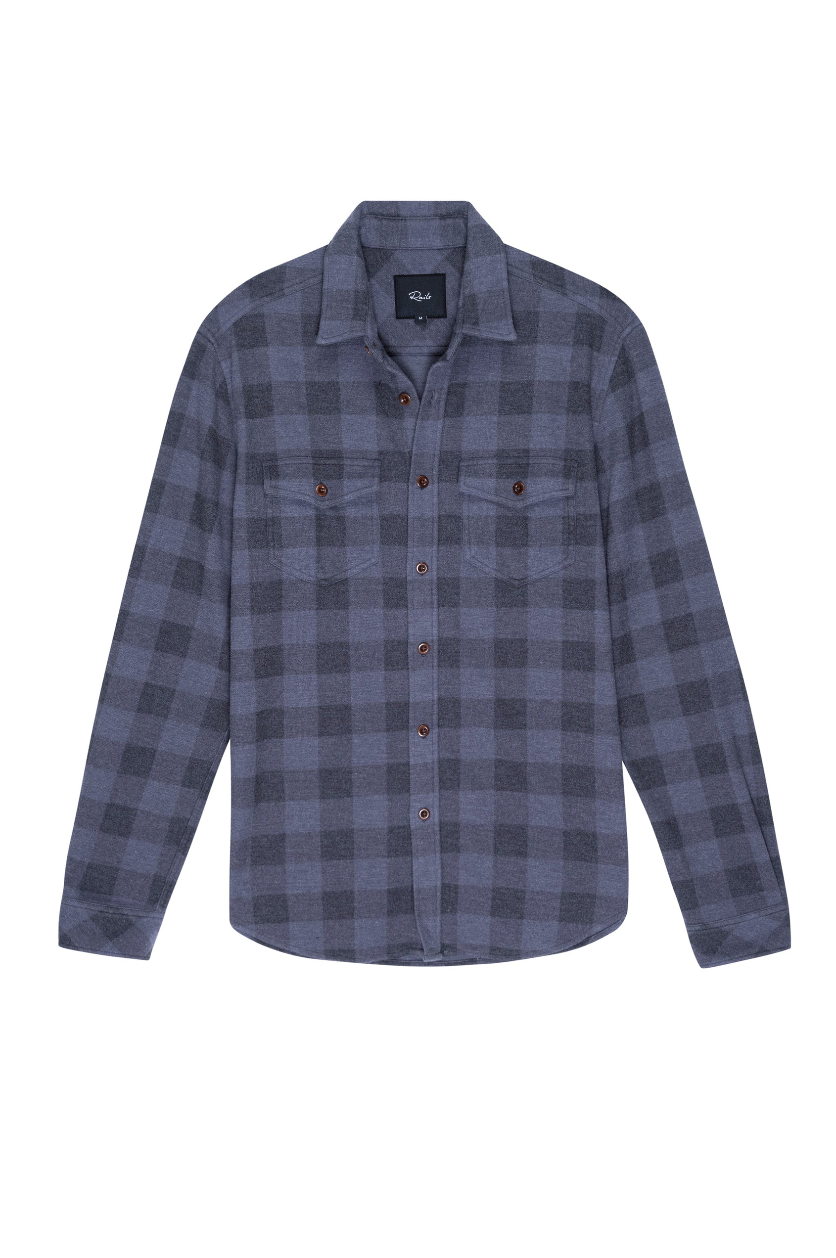 Sampson Brick Check Button Down Long Sleeve- flat