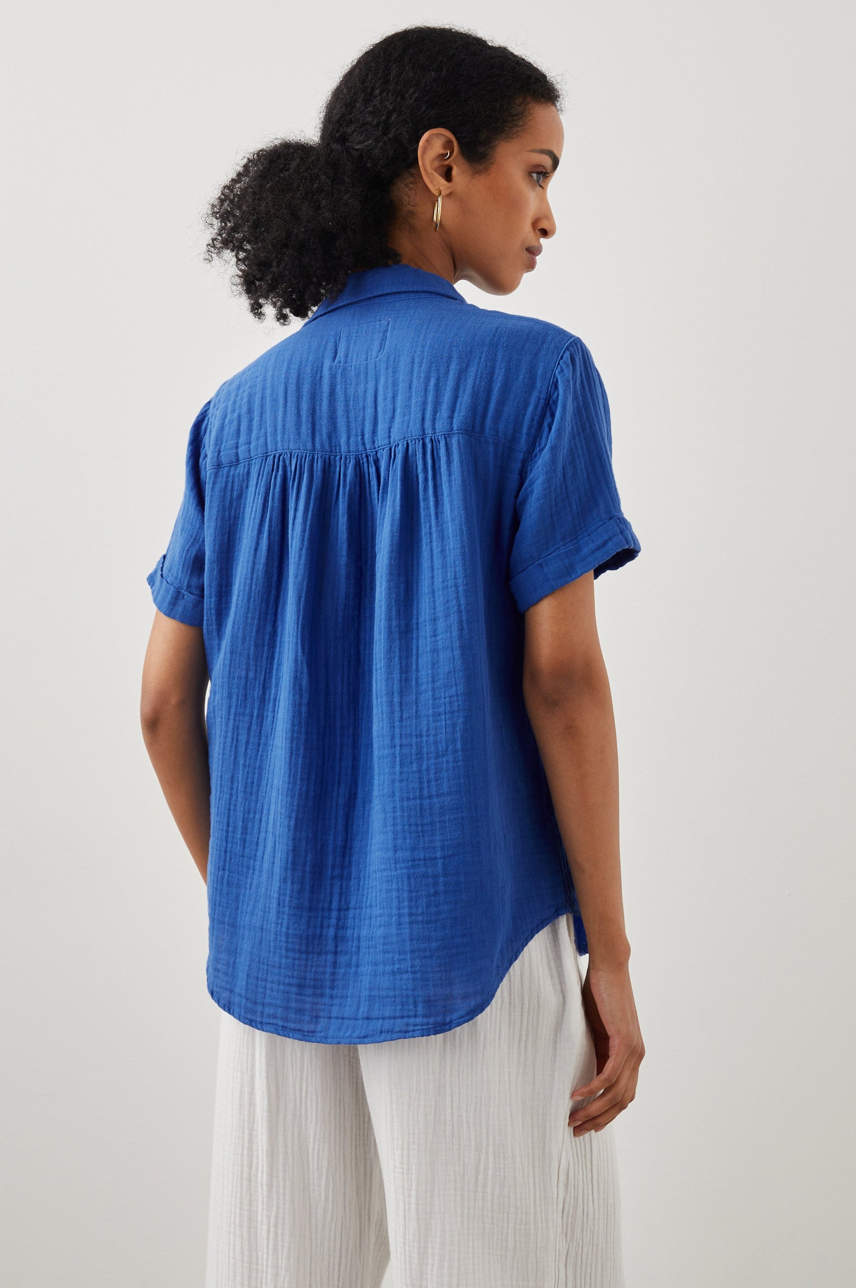 SAVANNAH SHIRT COBALT - BACK