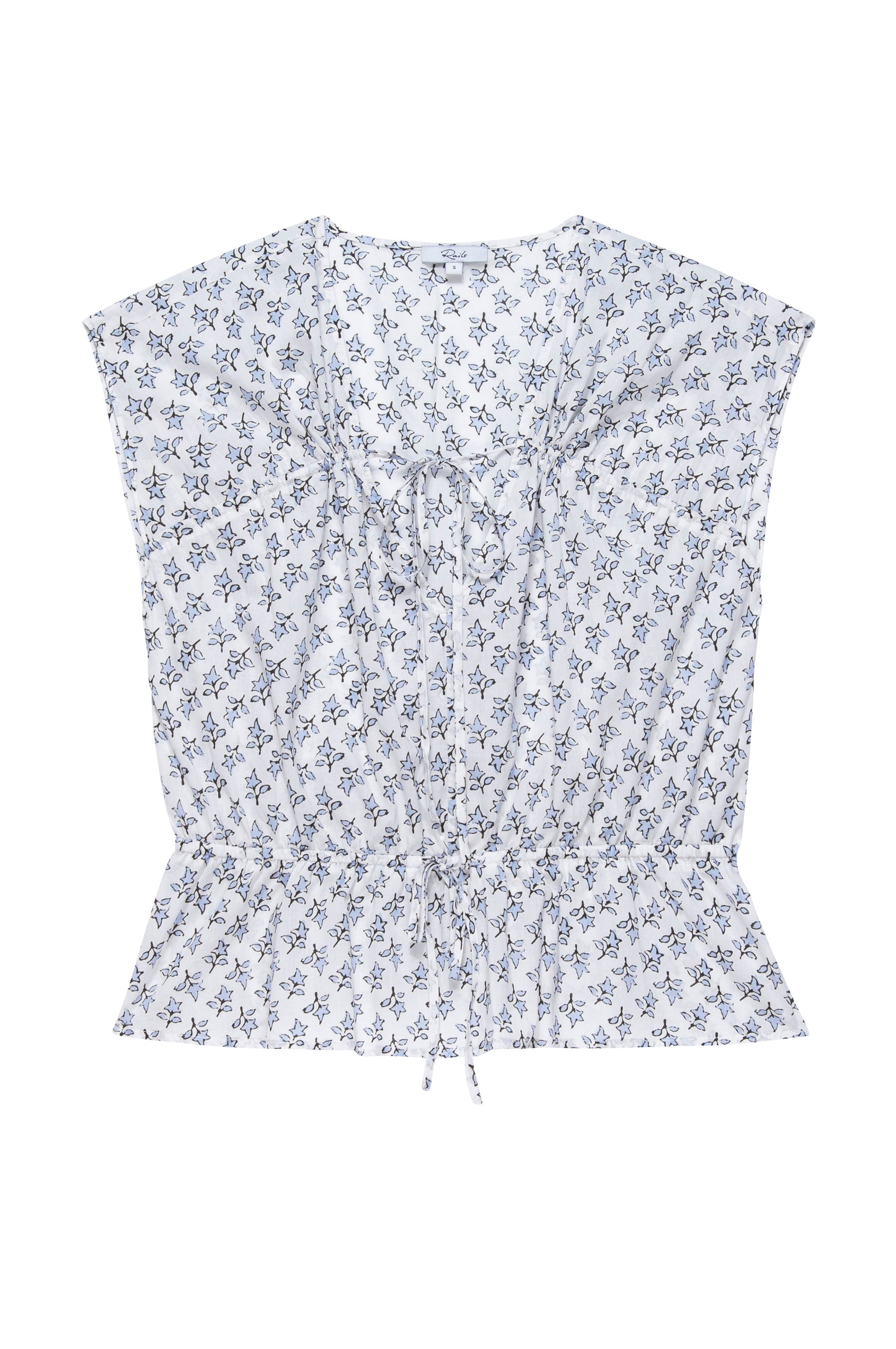 SAVI TOP - WHITE BLUE IVY