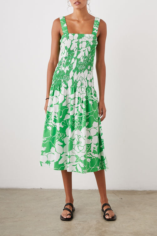 SEVILLE DRESS - GREEN LOTUS - FULL BODY