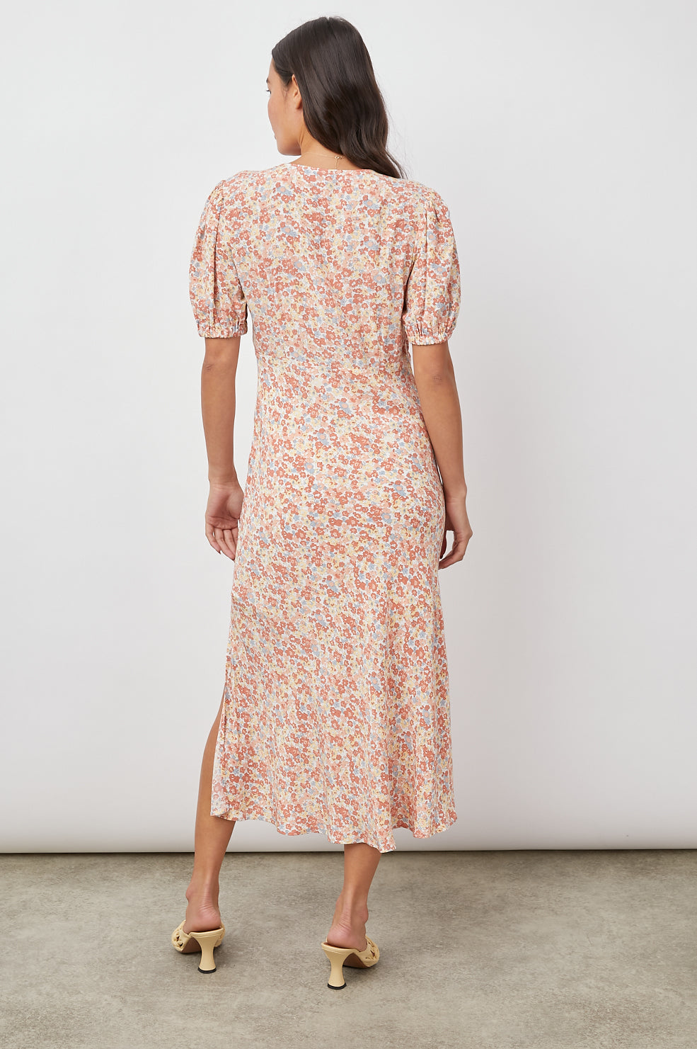 SHELLEY MULTI WILDFLOWER DRESS-BACK FULL BODY