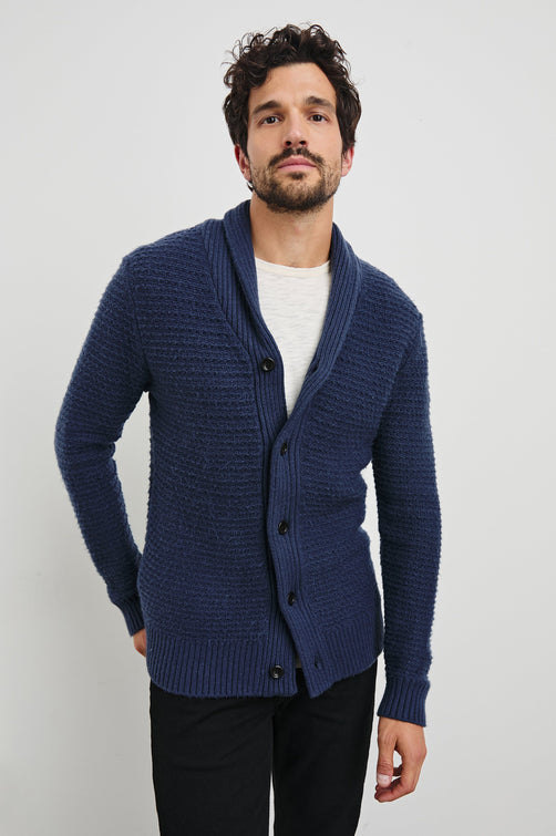 SHEPLEY CARDIGAN - NAVY -FRONT BODY