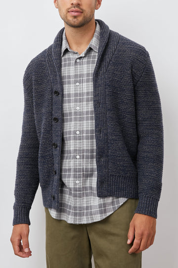 SHEPLEY CARDIGAN - WINTER MARINE - FRONT