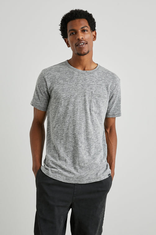 SKIPPER HEATHER GREY T-SHIRT - FRONT